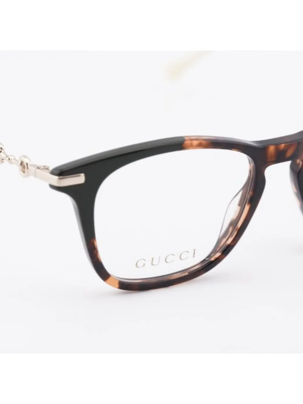 Gucci GG0919O 003 Eyeglasses Havana/Gold 50mm Square Frame